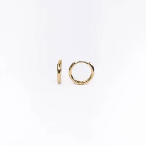 Argolinha Lisa Fina Banhada a Ouro 18k 10mm