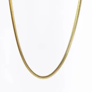 Choker Malha Serpente Banhada a Ouro 18k