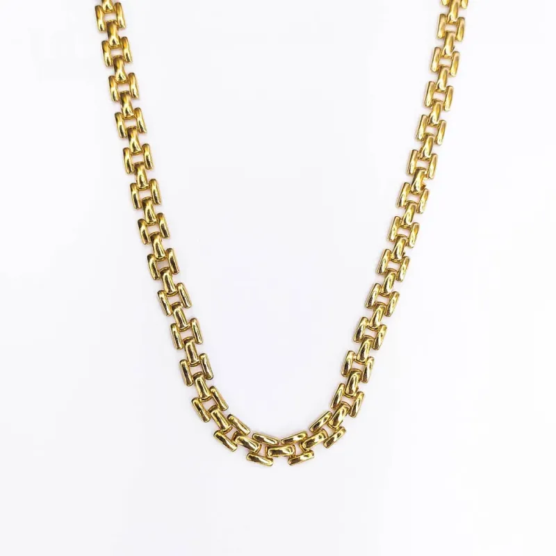 Colar Inspiração Joalheria Banhado a Ouro 18k