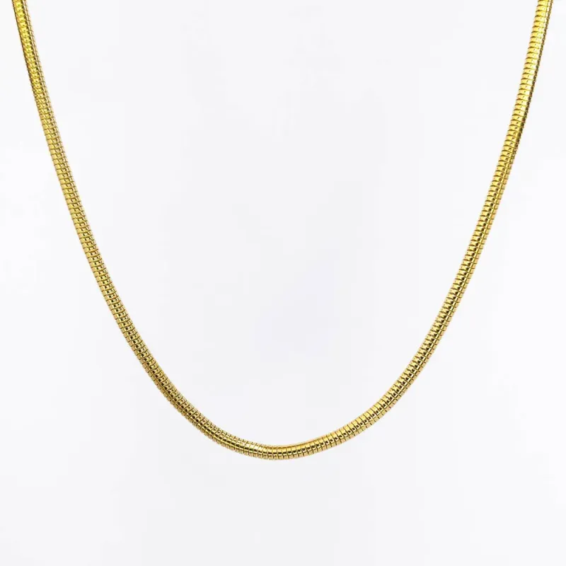 Colar Rabo de Rato Banhado a Ouro 18k