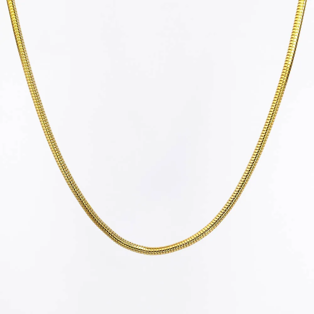 Colar Rabo de Rato Banhado a Ouro 18k