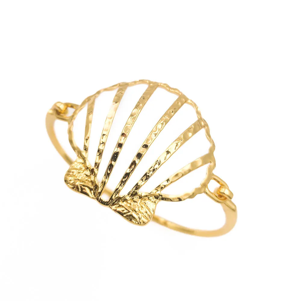 Bracelete Concha Vazado Banhado a Ouro 18k