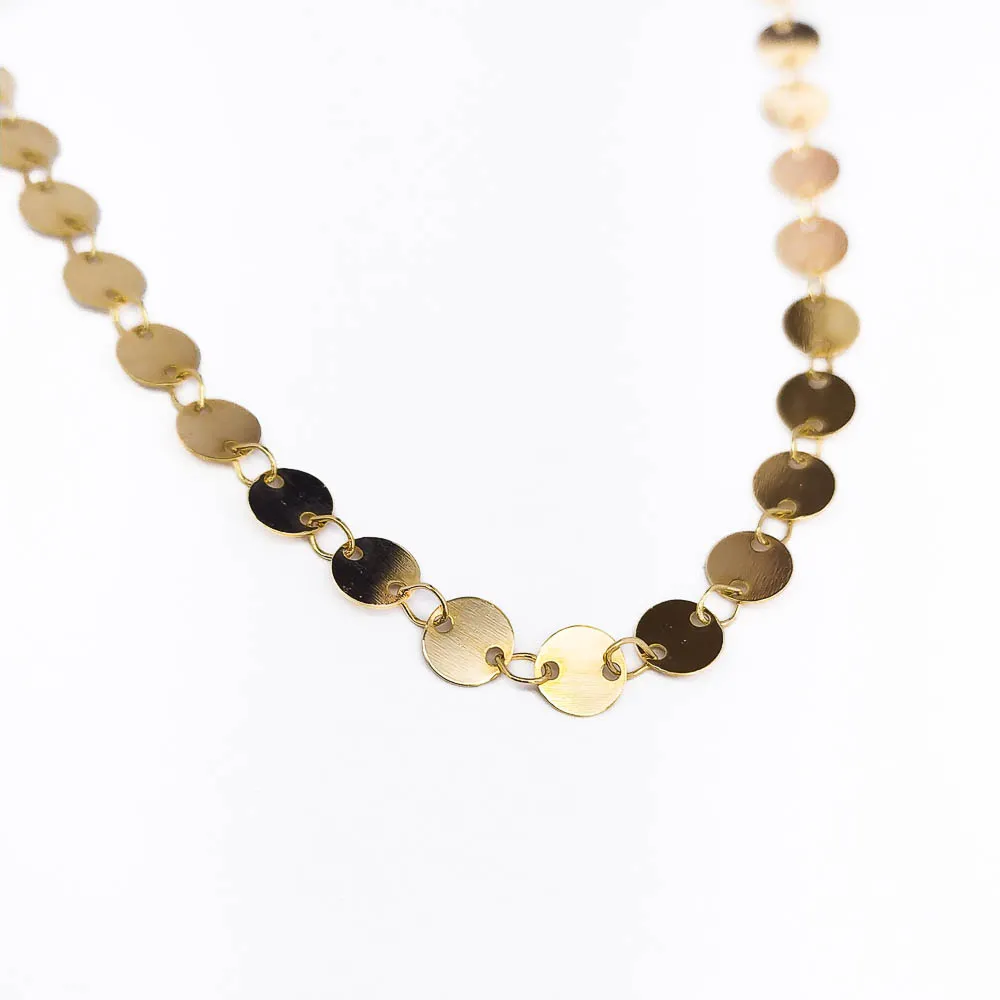 Colar Longo Círculos Banhado a Ouro 18k